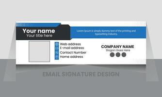 e-mail handtekening ontwerp of e-mail footer ontwerp vector