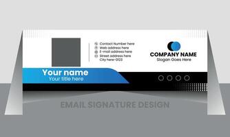 e-mail handtekening ontwerp of e-mail footer ontwerp vector