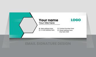 e-mail handtekening ontwerp of e-mail footer ontwerp vector