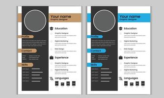 modern CV of hervat ontwerp vector