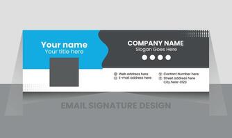 e-mail handtekening ontwerp of e-mail footer ontwerp vector