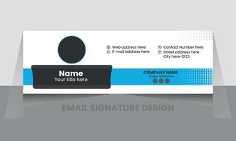 e-mail handtekening ontwerp of e-mail footer ontwerp vector