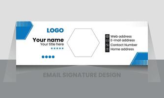 e-mail handtekening ontwerp of e-mail footer ontwerp vector