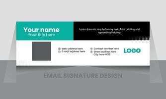 e-mail handtekening ontwerp of e-mail footer ontwerp vector