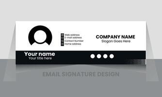 e-mail handtekening ontwerp of e-mail footer ontwerp vector