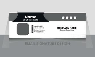 e-mail handtekening ontwerp of e-mail footer ontwerp vector