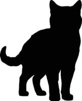 kat silhouet illustratie vector wit achtergrond