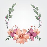 decoratief bloemen gebladerte ornament voor bruiloft uitnodiging vector