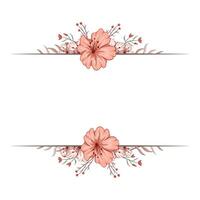 decoratief bloemen gebladerte ornament voor bruiloft uitnodiging vector