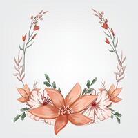 decoratief bloemen gebladerte ornament voor bruiloft uitnodiging vector