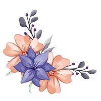 decoratief bloemen gebladerte ornament voor bruiloft uitnodiging vector