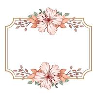 decoratief bloemen gebladerte ornament voor bruiloft uitnodiging vector