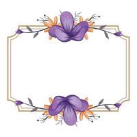 decoratief bloemen gebladerte ornament voor bruiloft uitnodiging vector