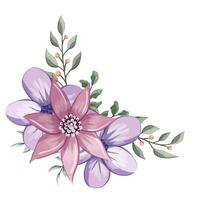 decoratief bloemen gebladerte ornament voor bruiloft uitnodiging vector