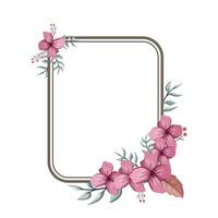 decoratief bloemen gebladerte ornament voor bruiloft uitnodiging vector