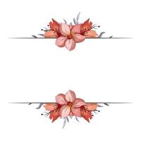 decoratief bloemen gebladerte ornament voor bruiloft uitnodiging vector