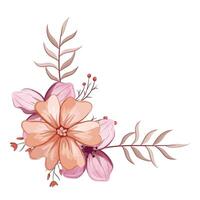 decoratief bloemen gebladerte ornament voor bruiloft uitnodiging vector