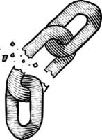 hand- getrokken gebroken ketting. vector illustratie.