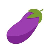 aubergine groente geïsoleerd Aan wit achtergrond. vector vlak clip art.