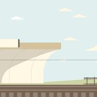 spoorweg station illustratie vector