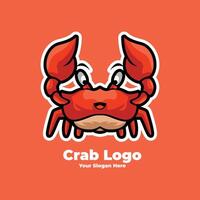 krab mascotte logo karakter voor uw merk vector