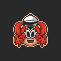 krab mascotte logo karakter dier illustratie vector