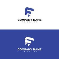 brief f modern logo ontwerp vector