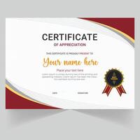 modern vector certificaat ontwerp sjabloon