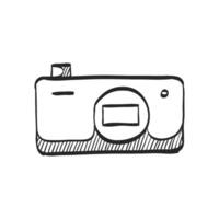 camera icoon in hand- getrokken kleur vector illustratie