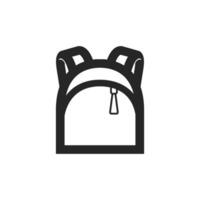 school- zak icoon in dik schets stijl. zwart en wit monochroom vector illustratie.