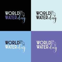 wereld water dag logo ontwerp sjabloon concept vector