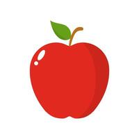 rood appel fruit icoon vector in vlak stijl