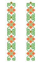bloemen kruis steek borduurwerk achtergrond.geometrisch etnisch oosters naadloos patroon traditioneel.azteken stijl abstract vector.ontwerp voor textuur,stof,kleding,verpakking,decoratie,tapijt. vector