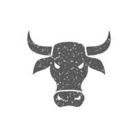 bullish icoon in grunge structuur vector illustratie