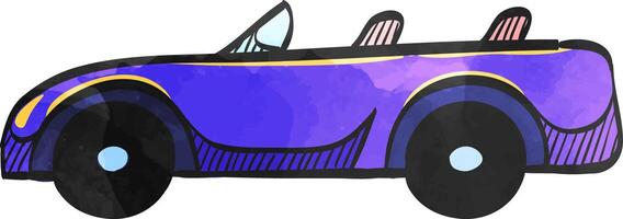 sport auto icoon in kleur tekening. luxe snelheid coupe automotive converteerbaar vector