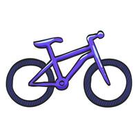 berg fiets icoon in hand- getrokken kleur vector illustratie