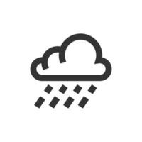 regen wolk icoon in dik schets stijl. zwart en wit monochroom vector illustratie.