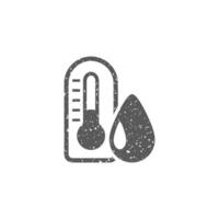 thermometer icoon in grunge structuur vector illustratie