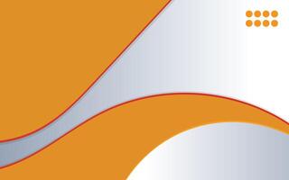 abstract wit en oranje Golf meetkundig achtergrond ontwerp vector