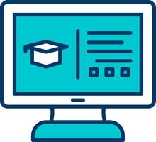 online onderwijs vector icoon