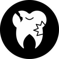 cariës tand vector icoon
