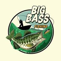 big bass visserij t-shirt ontwerp vector