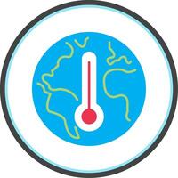 klimaat verandering vlak cirkel icoon vector