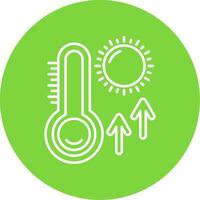 thermometer lineair cirkel veelkleurig ontwerp icoon vector