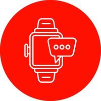 SmartWatch lineair cirkel veelkleurig ontwerp icoon vector