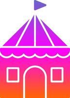 circus tent glyph helling icoon vector