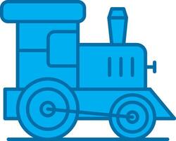 speelgoed- trein blauw lijn gevulde icoon vector