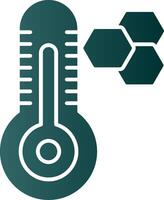 thermometer glyph helling icoon vector