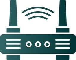 Wifi router glyph helling icoon vector