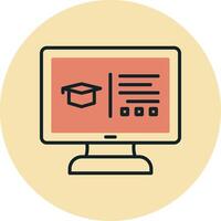 online onderwijs vector icoon